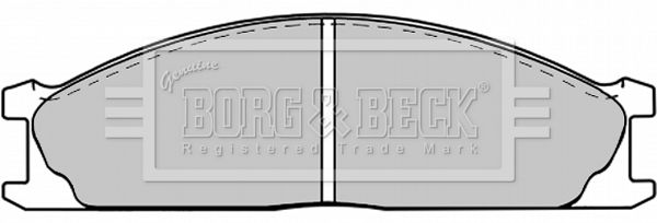BORG & BECK Комплект тормозных колодок, дисковый тормоз BBP1195